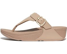 Сандалии FitFlop Lulu Adjustable Leather Toe-Post Sandals, цвет Latte Beige