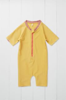 Детский короткий купальник в рубчик Grass &amp; Air, желтый