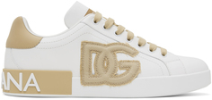 Бело-бежевые кроссовки Portofino Dolce&amp;Gabbana