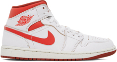 Бело-красные кроссовки Air Jordan 1 Mid SE Nike Jordan