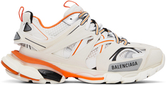 Бело-оранжевые спортивные кроссовки Balenciaga