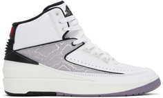 Бело-серебристые кроссовки Air Jordan 2 Retro Nike Jordan