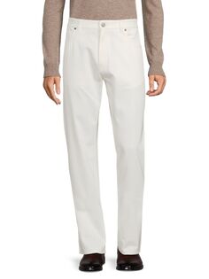 Однотонные брюки с высокой посадкой Ferragamo, цвет Off White
