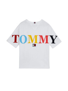 Tommy HILFIGER Детская футболка с логотипом, белый
