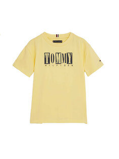 Tommy HILFIGER Хлопковая детская футболка, желтый