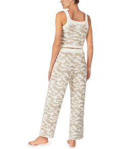 Пижамный комплект Sanctuary Crop Cami Long Pants PJ Set, цвет Stone Camo