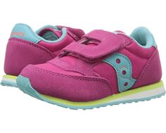 Кроссовки Saucony Saucony Originals Kids Jazz Hook &amp; Loop Sneaker(Toddler/Little Kid), цвет Pink/Turquoise/Lime