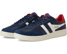 Кроссовки Gola Contact Leather, цвет Navy/Off-White/Deep Red