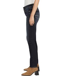 Джинсы Silver Jeans Co. Suki Mid-Rise Straight Leg Jeans L93413EDB482, индиго