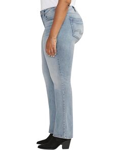 Джинсы Silver Jeans Co. Plus Size Britt Low Rise Slim Bootcut Jeans W90601SCV211, индиго