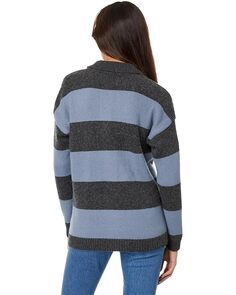 Свитер Madewell Rugby Stripe Polo Sweater, цвет Charcoal Heather