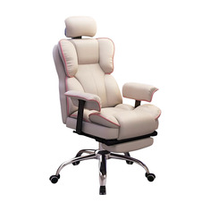 Игровое кресло Yipinhui P505, сталь, белый/розовый