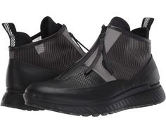 Кроссовки ECCO ST.1 Mid Cut Zip Sneaker, цвет Black/Titanium