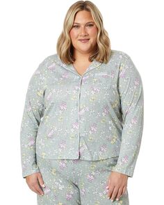 Пижамный комплект Karen Neuburger Plus Size Gramercy Park Long Sleeve Girlfriend PJ Set, цвет Breezy Blossom