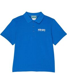 Поло Kenzo Short Sleeve Polo Front Embroidered Logo, цвет Electric Blue