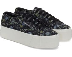 Кроссовки Superga 2790 Floral Print, цвет Dark Grey/Floral Print