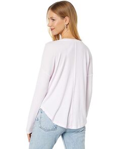 Топ bobi Los Angeles Raw Edge Long Sleeve Top, цвет Blushing