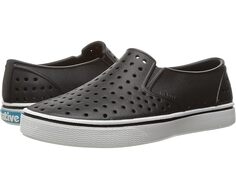 Кроссовки Native Shoes Miles Slip-On Sneakers, цвет Jiffy Black/Shell White