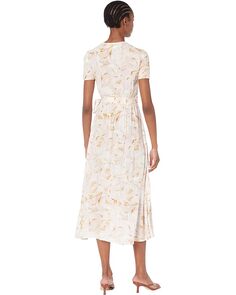 Платье Saltwater Luxe Milly Recycled 3/4 Sleeve Wrap Dress, цвет Vanilla