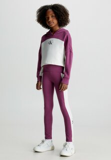 Леггинсы Colourblock Calvin Klein Jeans, цвет amaranth