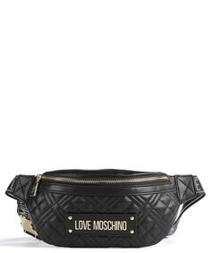 Стеганая поясная сумка из искусственной кожи Love Moschino, черный