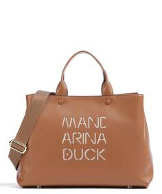 Сумочка Lady Duck из мелкозернистой телячьей кожи. Mandarina Duck, коричневый