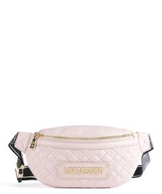 Стеганая поясная сумка из искусственной кожи Love Moschino, розовый