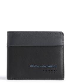 RFID-кошелек URBAN из мелкозернистой яловой кожи. Piquadro, черный