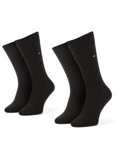 Комплект из 2 высоких мужских носков Tommy Hilfiger, черный
