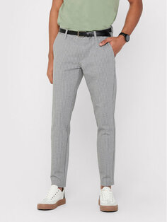 Узкие брюки чиносы Only &amp; Sons, серый