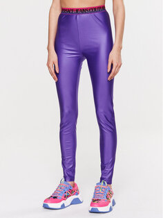 Леггинсы узкого кроя Versace Jeans Couture, фиолетовый