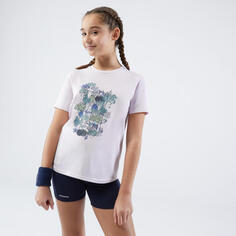 Теннисная футболка для девочки - Essentiel - Mauve ARTENGO, цвет purpura