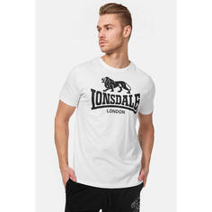 LONSDALE мужская футболка обычного кроя с логотипом, цвет weiss