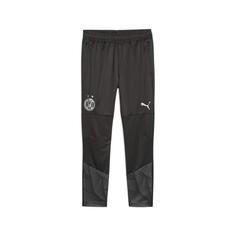 Футбольные тренировочные брюки Borussia Dortmund мужские PUMA Black Silver Metallic