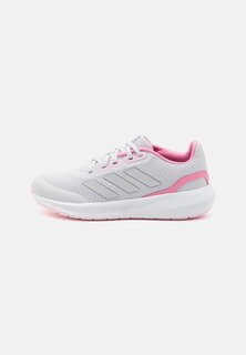 кроссовки для бега со стабильностью Falcon 3 Sport Lace Adidas, цвет dash grey/silver metallic/bliss pink