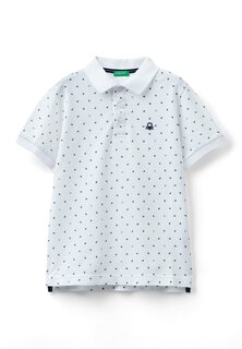 Рубашка-поло ALL-OVER United Colors of Benetton, цвет white