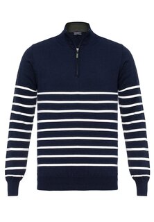 Вязаный свитер HALF-ZIP Felix Hardy, цвет dark blue