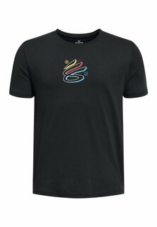 Спортивная футболка UNDER ARMOUR SHORT-SLEEVE GRAPH CURRY SHOE HOOK TEE 4, цвет black (001)