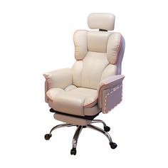 Игровое кресло Yipinhui P507, сталь, белый/розовый