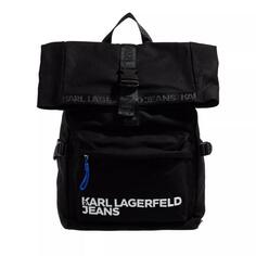 Рюкзак utility canvas roll backpack Karl Lagerfeld Jeans, черный