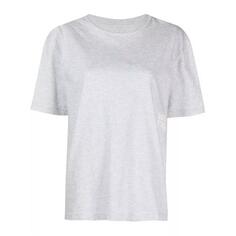 Футболка logo-print cotton t-shirt Alexander Wang, серый