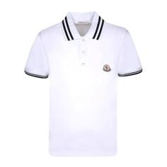 Футболка cotton polo shirt Moncler, белый