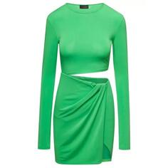 Платье cut-out mini dress in viscose Andamane, зеленый