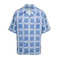 Футболка light bowling shirt with all-over graphic pri Needles, синий