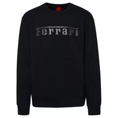 Футболка black cotton sweatshirt Ferrari, черный