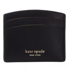 Кошелек spencer leather saffiano card holder leather Kate Spade New York, черный