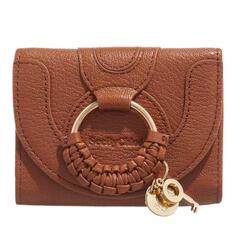 Кошелек hana compact wallet leather See By Chloé, коричневый