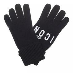 Перчатки icon gloves black/white Dsquared2, черный