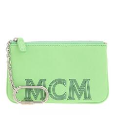 Кошелек soft leather key case summer Mcm, зеленый
