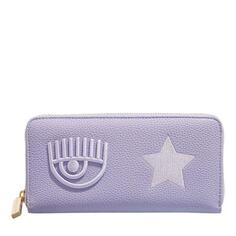 Кошелек range o - eye star embroidery, sketch 04 wallet purple Chiara Ferragni, фиолетовый